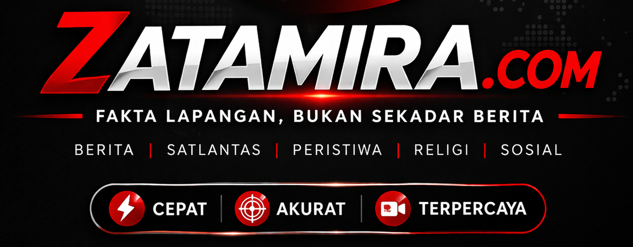 Logo Zatamira News media berita Indonesia dengan tagline Fakta Lapangan Bukan Sekadar Berita